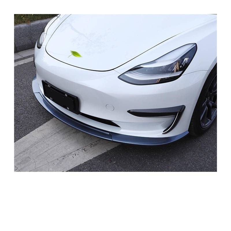 XCVKBA 3 stücke Auto Vorderen Stoßfänger Lip Body Kit Spoiler ABS Auto Zubehör Auto-Splitter Kompatibel for Tesla Modell 3 2017-2021 Dropship(M3 Silver) von XCVKBA