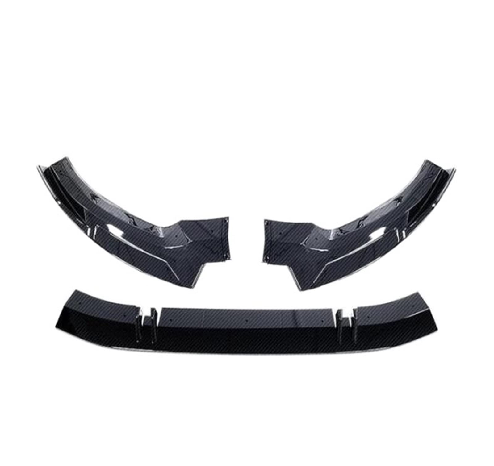 XCVKBA 3 teile/satz ABS Farbe Auto Vorderen Stoßfänger Lip Spoiler Splitter Schürzen Abdeckung Kompatibel for Audi A5 S5 RS5 2021 2022 +(ABS Carbon fiber) von XCVKBA