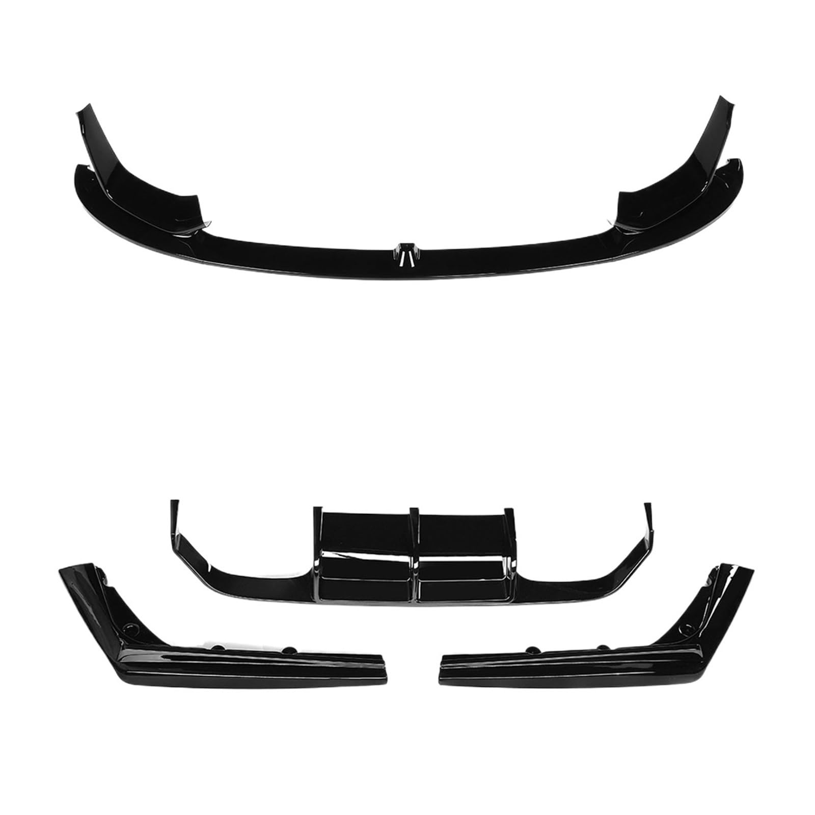 XCVKBA 3x Auto-Hinterstoßstangen-Lippendiffusor-Spoiler-Seitensplitter-Schürzenklappen, kompatibel for BMW F80 M3 F82 M4 2015 2016 2017 2018 2019 2020, Chassis-Spoiler-Deflektor(A Set) von XCVKBA