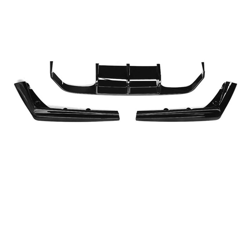 XCVKBA 3x Auto-Hinterstoßstangen-Lippendiffusor-Spoiler-Seitensplitter-Schürzenklappen, kompatibel for BMW F80 M3 F82 M4 2015 2016 2017 2018 2019 2020, Chassis-Spoiler-Deflektor(Glossy Black) von XCVKBA