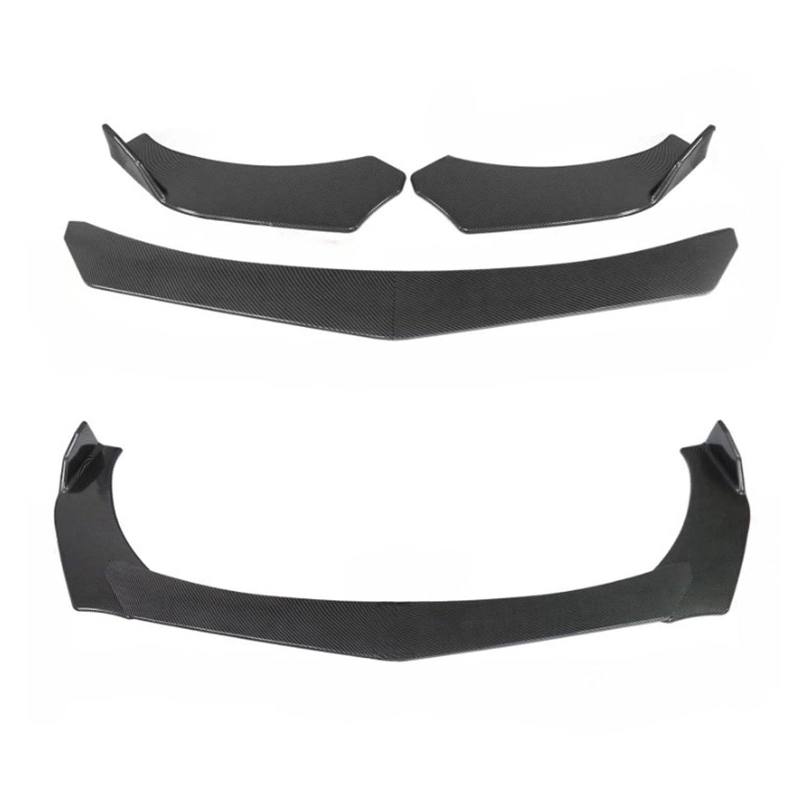 XCVKBA 4Pcs Carbon Fiber Auto Vorderen Stoßfänger Lip Universal Stoßstange Körper Kit Canard Lip Splitter Spoiler Kompatibel for Tesla(Carbon Fiber) von XCVKBA