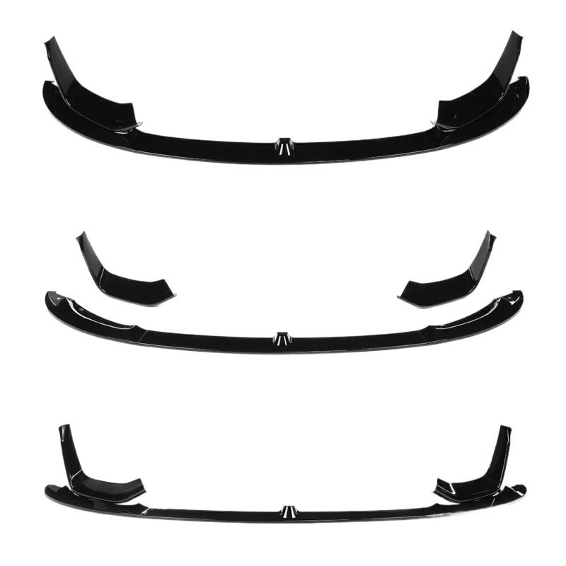 XCVKBA 5PCS Auto Frontstoßstange Spoiler Lippe kompatibel for BMW F80 M3 F83 F82 M4 2015 2016 2017 2018 2019 2020 Blade Lower Side Air Vent Hood Cover Splitter Corner Kit(Glossy Black) von XCVKBA