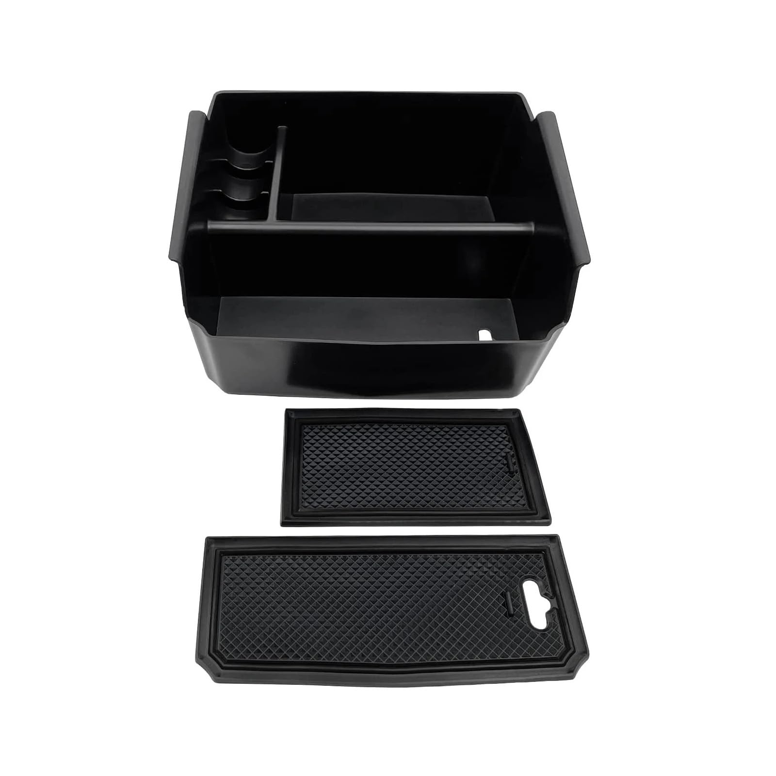 XCVKBA Auto-Mittelarmlehnen-Organizer-Box, kompatibel mit Jeep Wrangler JK JKU 2011–2017, hängender Taschenhalter, Münzen, Telefon, Schlüssel, Ablagefach(Front Bumper+Lighted Spoiler) von XCVKBA