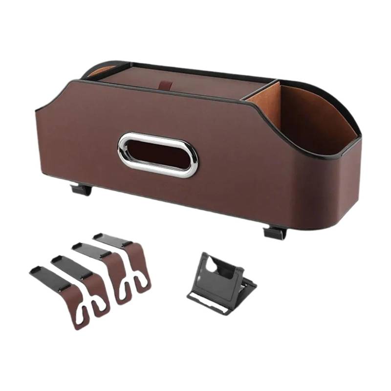 XCVKBA Auto Multifunktionale Leder Tissue Lagerung Box Unter Sitz Auto Rücksitz Papier Tasche Ort Wasser Tasse Kreative Auto Liefert 자동차용품(Brown) von XCVKBA