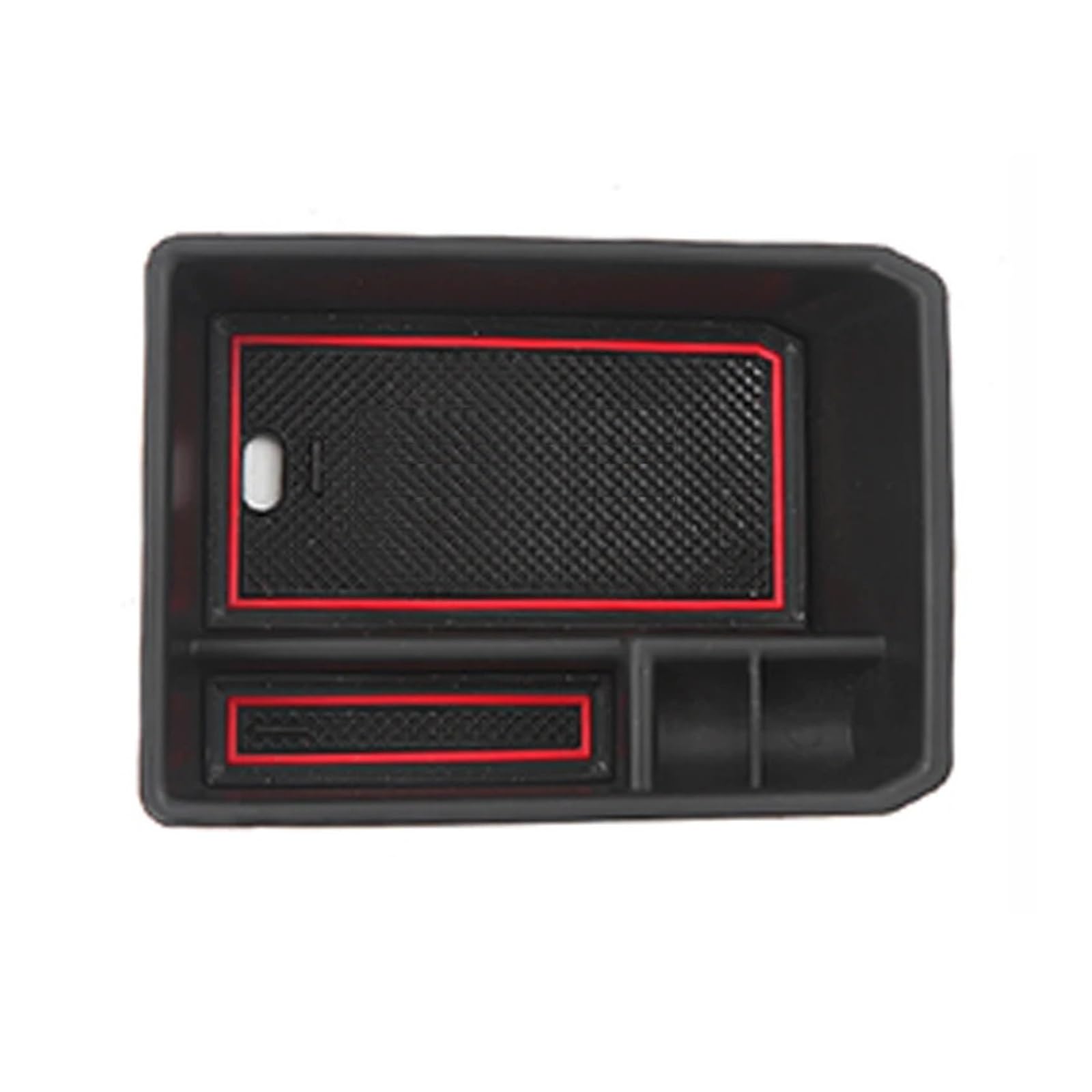 XCVKBA Auto Styling Armlehne Lagerung Box Kompatibel for Audi Q4 E-tron Zentrale Steuerung Container Organizer Auto Innen Zubehör(ABS-Silicone) von XCVKBA