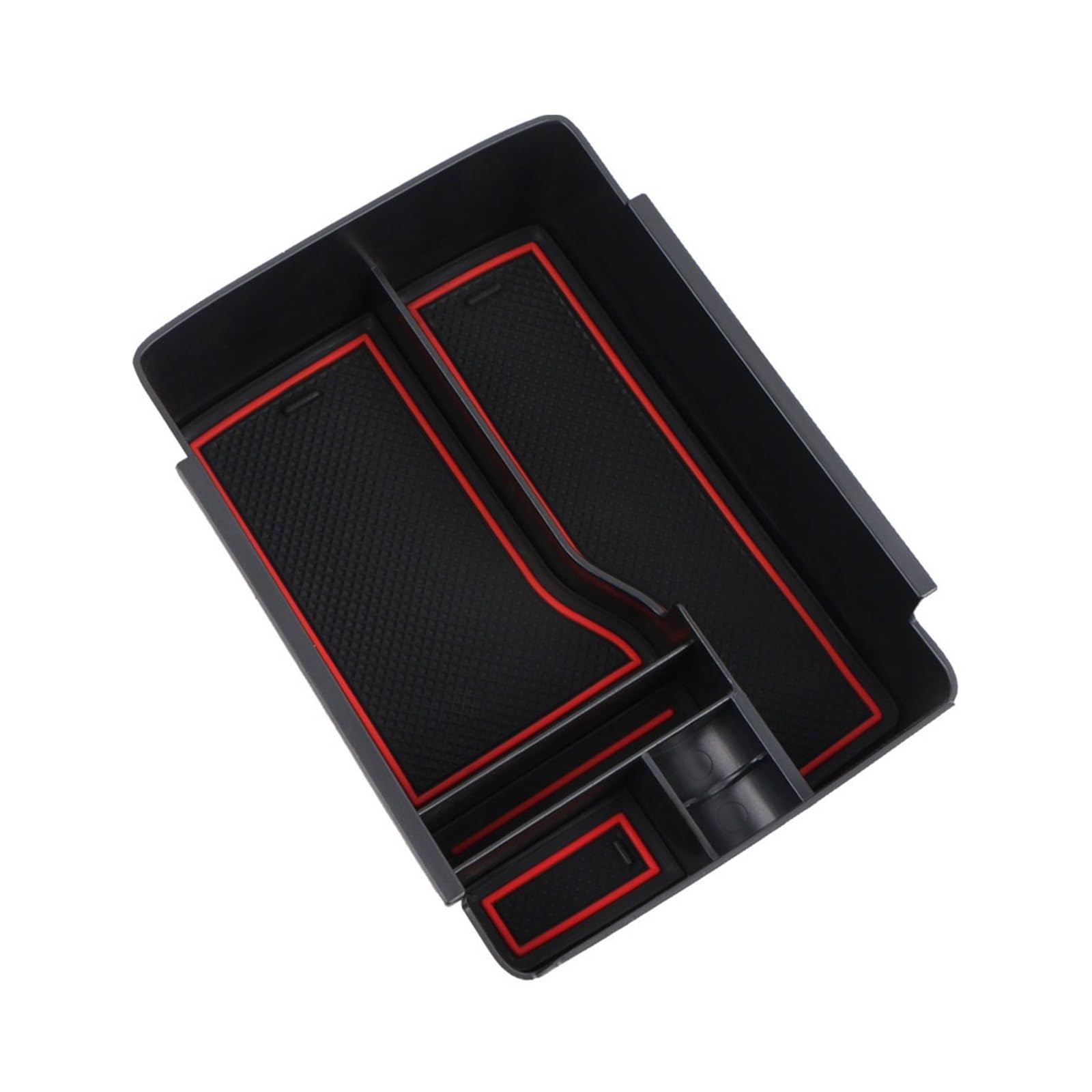 XCVKBA Auto Zentrale Armlehne Lagerung Box Kompatibel for Hyundai Ioniq EV 2021 Zentrale Steuerung Organizer Fach Zubehör ABS Material(Red) von XCVKBA