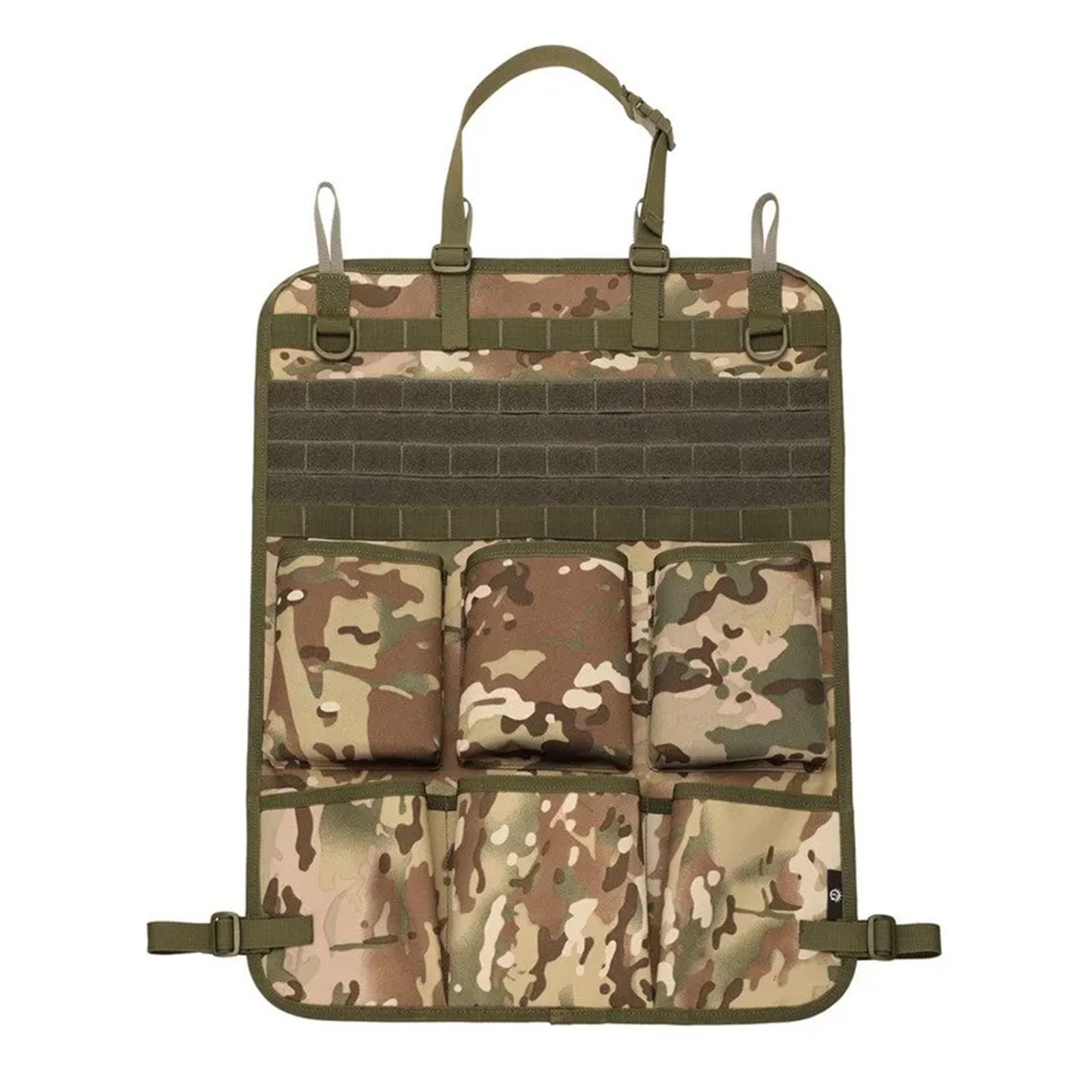 XCVKBA Autositz-Rückenkoffer-Aufbewahrungstaschen, Multifunktionstaschen, Beutel, Sachen, SUV-Organizer, Taktische Camo-Camping-Hängeaufbewahrungstasche(CP Camo) von XCVKBA