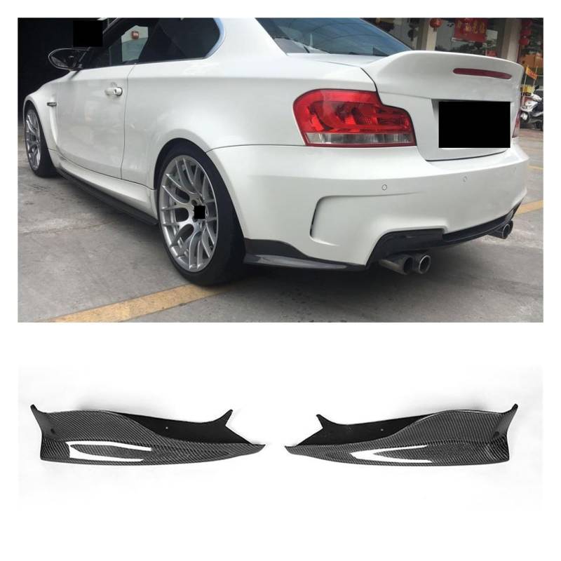 XCVKBA Carbon-Faser-Front-/Hintenlippen-Splitter-Klappen, kompatibel for BMW 1er-Serie E82 E87 1M Coupe 2-Türer 2011, FRP-Front-/Hinten-Stoßstangenschürzenverkleidung(Carbon splitters) von XCVKBA