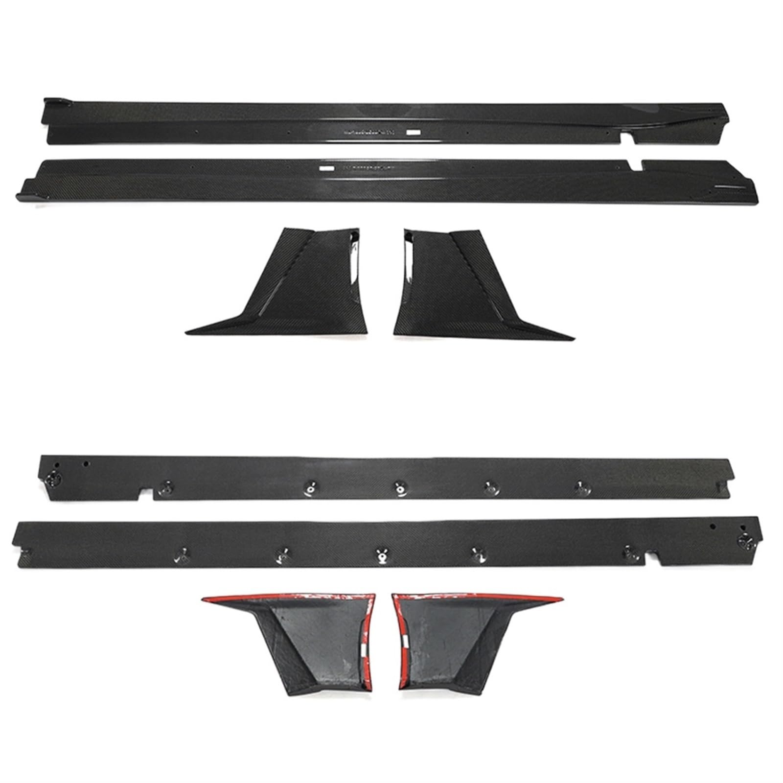 XCVKBA Carbon Fiber Auto Seitenschweller Extensions Kit Kompatibel for Subaru BRZ Toyota GR86 2022 2023 Seitentür Stoßstangenschweller Lippenschürzen von XCVKBA