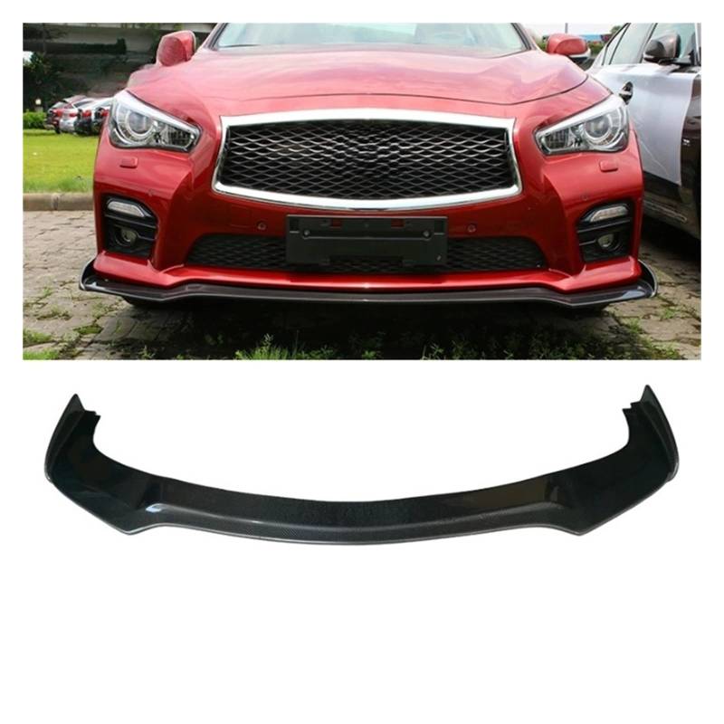 XCVKBA Carbon Fiber Front Schaufel Diffusor Spoiler Lippe Kompatibel for Infiniti Q50 Standard Und Q50S 2014 2015 2016 Auto Körper kit(Q50 Sport) von XCVKBA