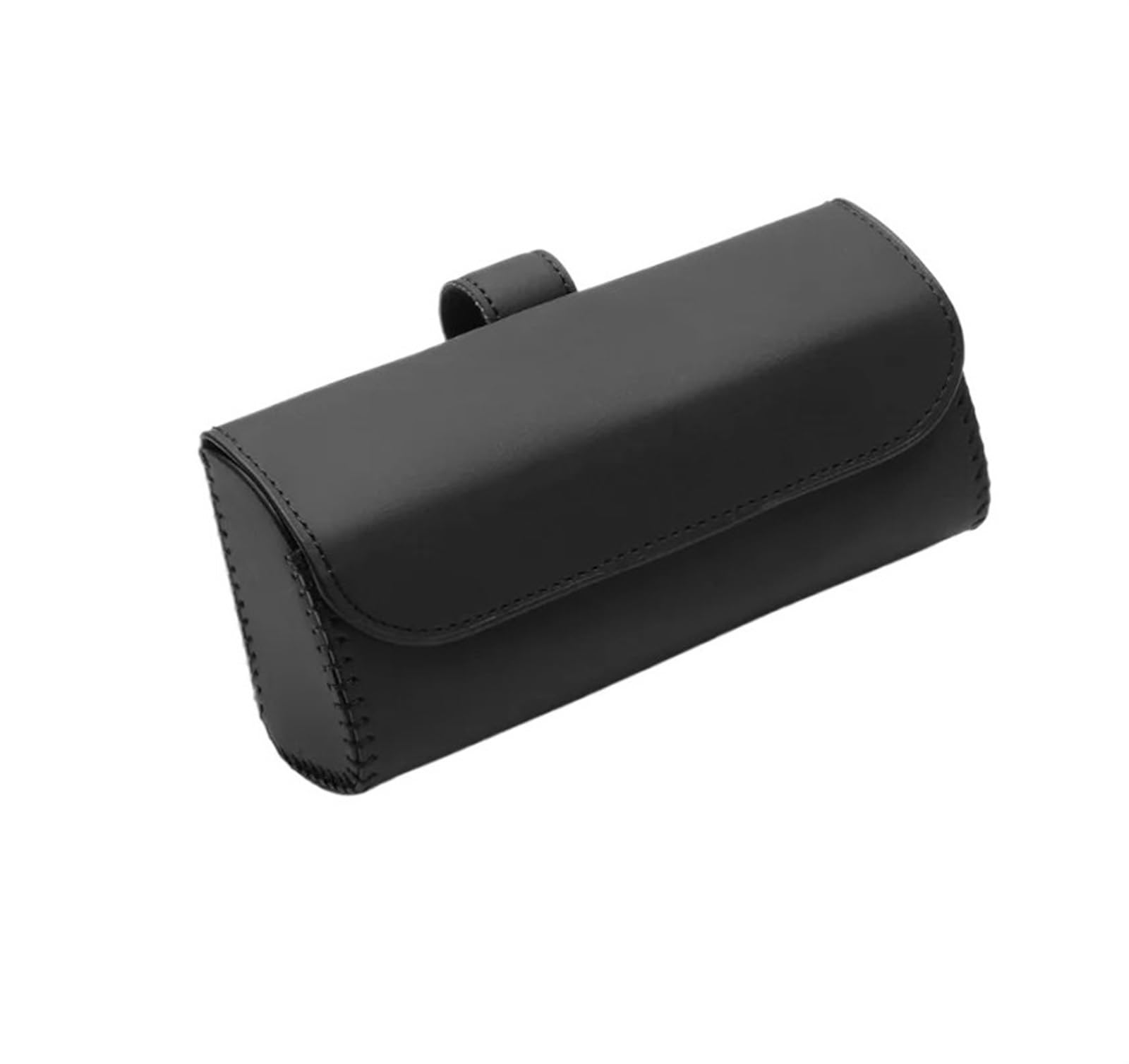 XCVKBA Casec Brillen-Clip-Sonnenschutz-Aufbewahrungsbox, Innenzubehör-Aufbewahrungsbox, kompatibel mit Allen Automodellen, handgenähtes PU-Leder for Haltbarkeit(Black No Label) von XCVKBA