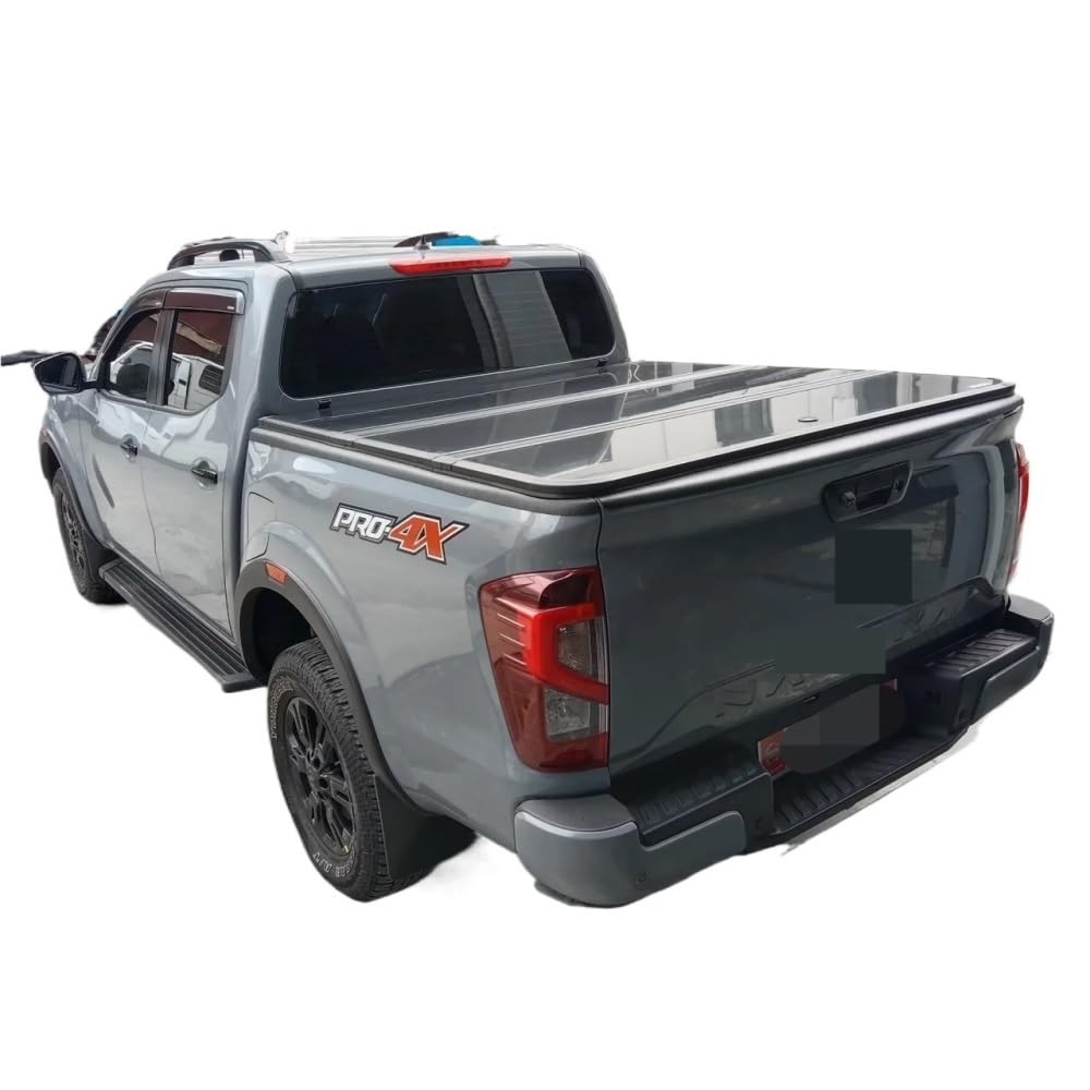 XCVKBA Dreifach faltbare Pickup-Abdeckung, kompatibel mit Nissan Navara NP300 Frontier, Aluminium-Kofferraumoberteil, harter Deckel, LKW-Ladefläche, Schutzzubehör von XCVKBA