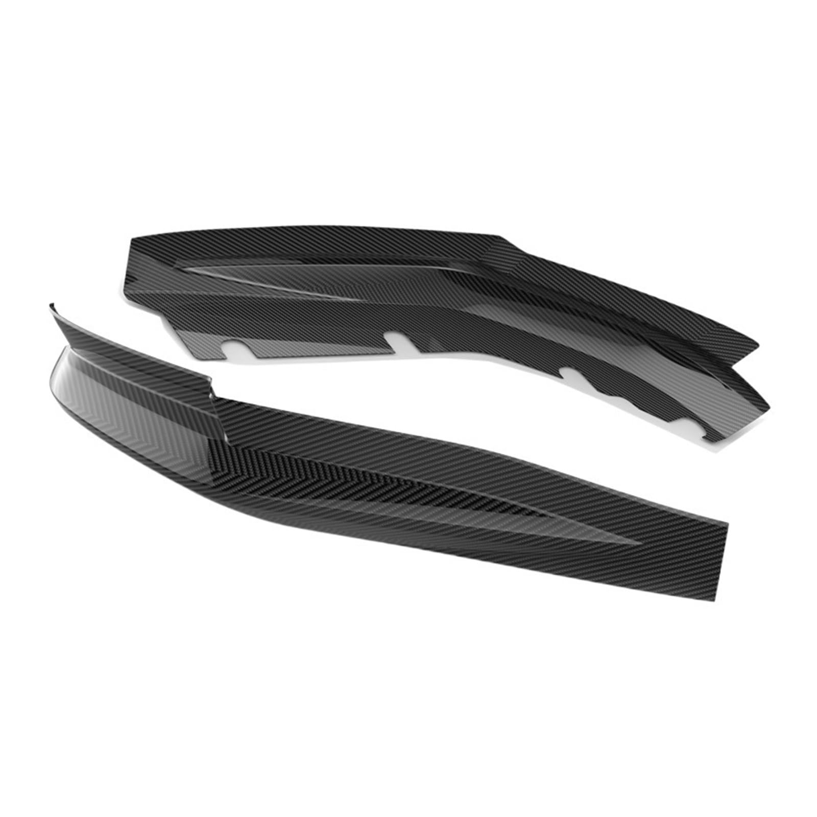 XCVKBA Klebrige Heckstoßstangen-Splitter-Lippenklappen-Canards, kompatibel mit BMW 4-Türer-Limousine G80 M3, Heckdiffusor-Körpersatz, trockene Kohlefaser(Sticky Type) von XCVKBA