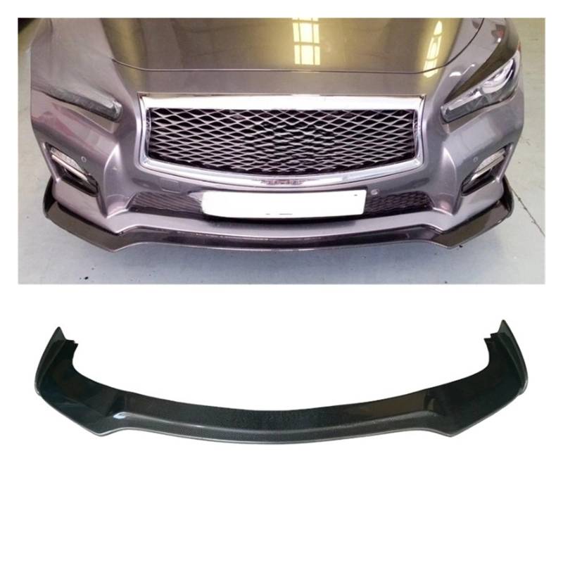 XCVKBA Kohlefasermaterial Frontstoßstange Kinnlippe kompatibel for Infiniti Q50 2014 2015 2016 2017 Standard oder Q50S Auto Body Kit Tuning(Q50S) von XCVKBA