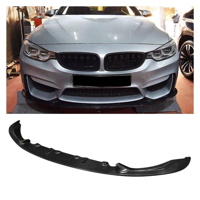 XCVKBA Kompatibel for BMW F80 M3 F82 F83 M4 2014 2015 2016 2017 2018 2019 2020 2021 2022 2023 Carbon front Lip Bumper Spoiler Auto Tuning(Carbon Fiber) von XCVKBA