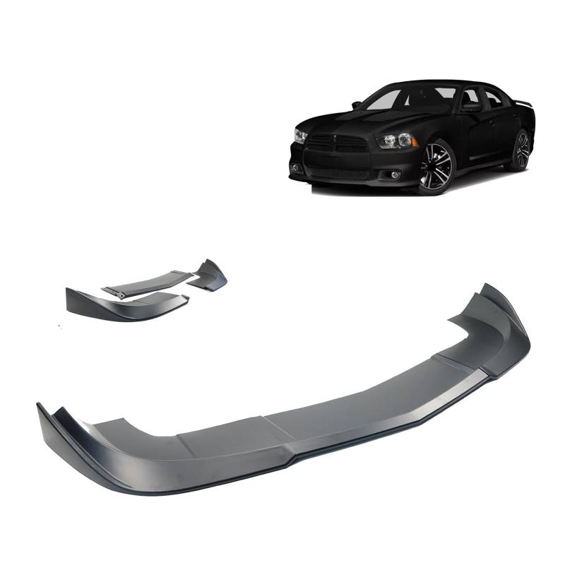 XCVKBA Kompatibel for Dodge Charger SRT 2011 2012 2013 2014 Auto Vorderen Stoßfänger Lip Spoiler Splitter ABS Carbon Faser Stil glänzend Schwarz(Carbon Fiber Style) von XCVKBA