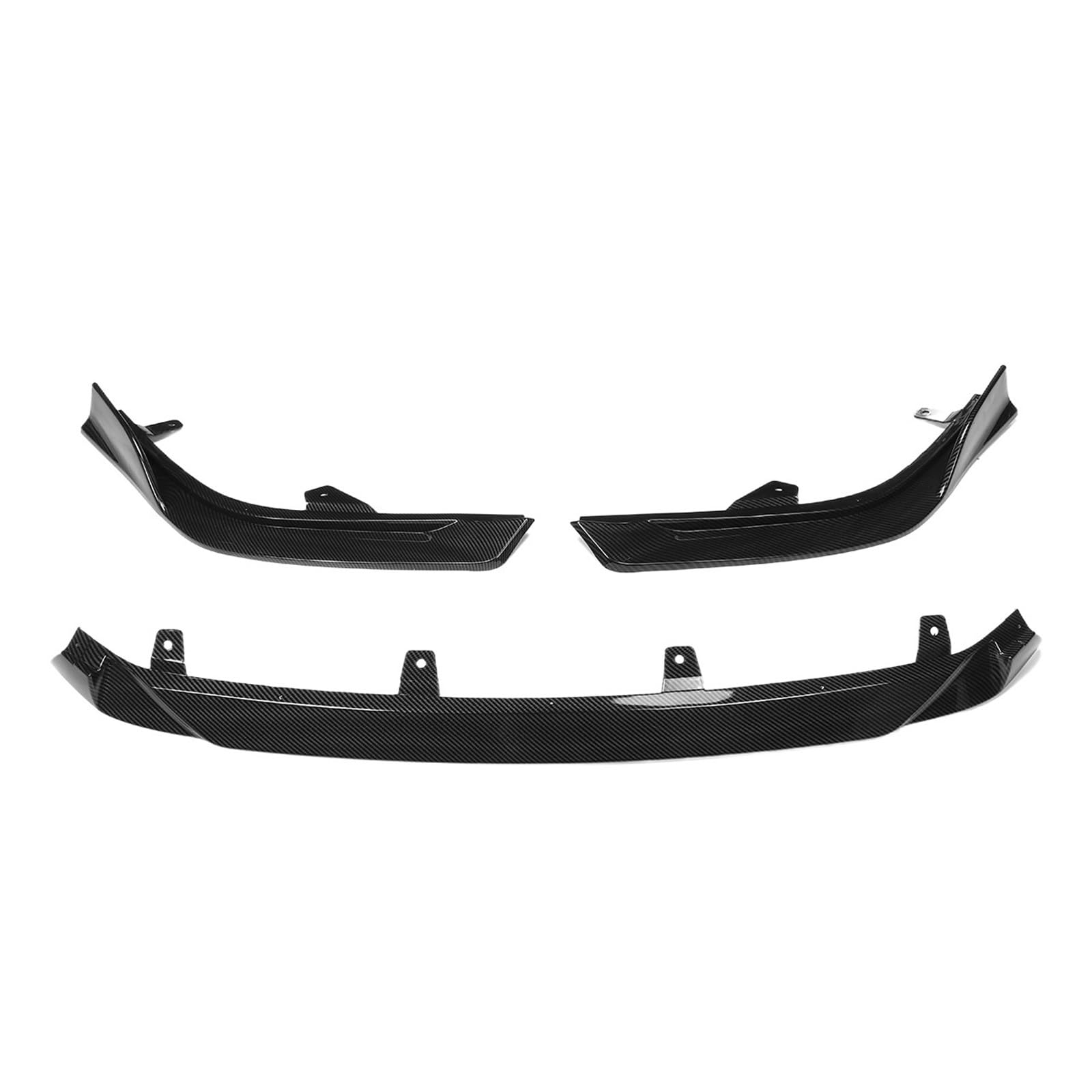 XCVKBA Kompatibel for Lexus ES350 ES300h 2018 2019 2020 Frontschürze Lip Spoiler Abdeckung Körper Kit Unteren Diffusor Seite Splitter Auto zubehör(Carbon Fiber Look) von XCVKBA