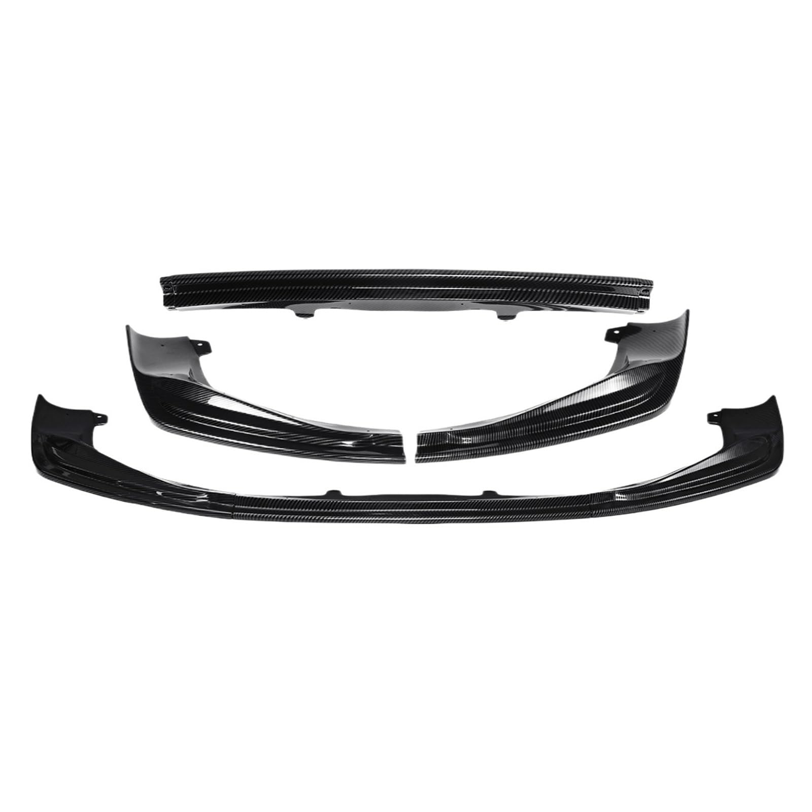 XCVKBA Kompatibel for Lexus IS250/350/200T/300 AWD F-Sport Style 2014 2015 2016, mattschwarz, Auto-Frontstoßstangen-Splitter-Lippen-Set, Diffusor-Spoiler-Körper-Set(Carbon Fiber Look) von XCVKBA