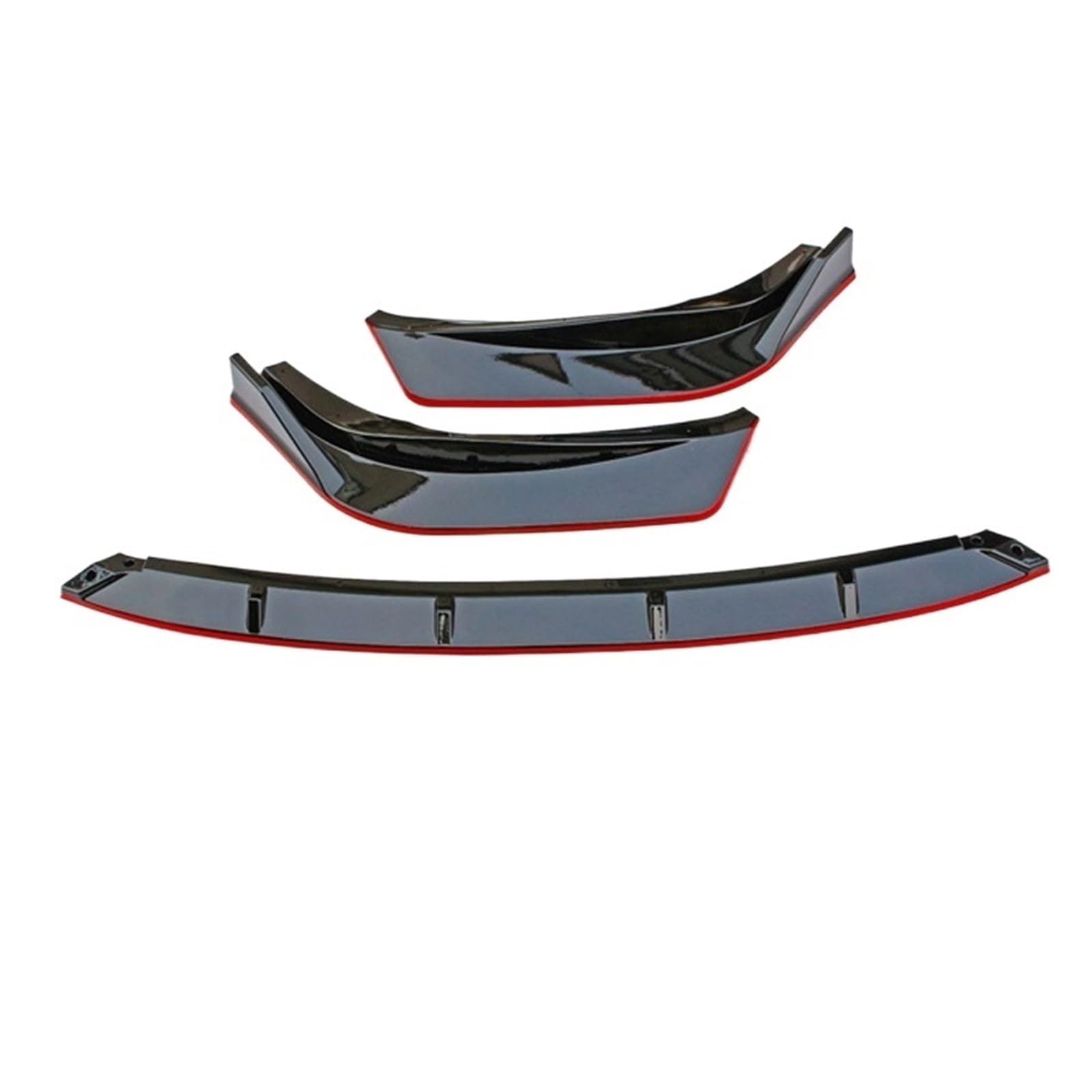 XCVKBA Kompatibel for Lexus IS250 IS350 IS300 2014 2015 2016 F Sport Auto vorne unter der Stoßstange Lip Spoiler Seitensplitter Kits Guards Deflector Protector(Black Red) von XCVKBA