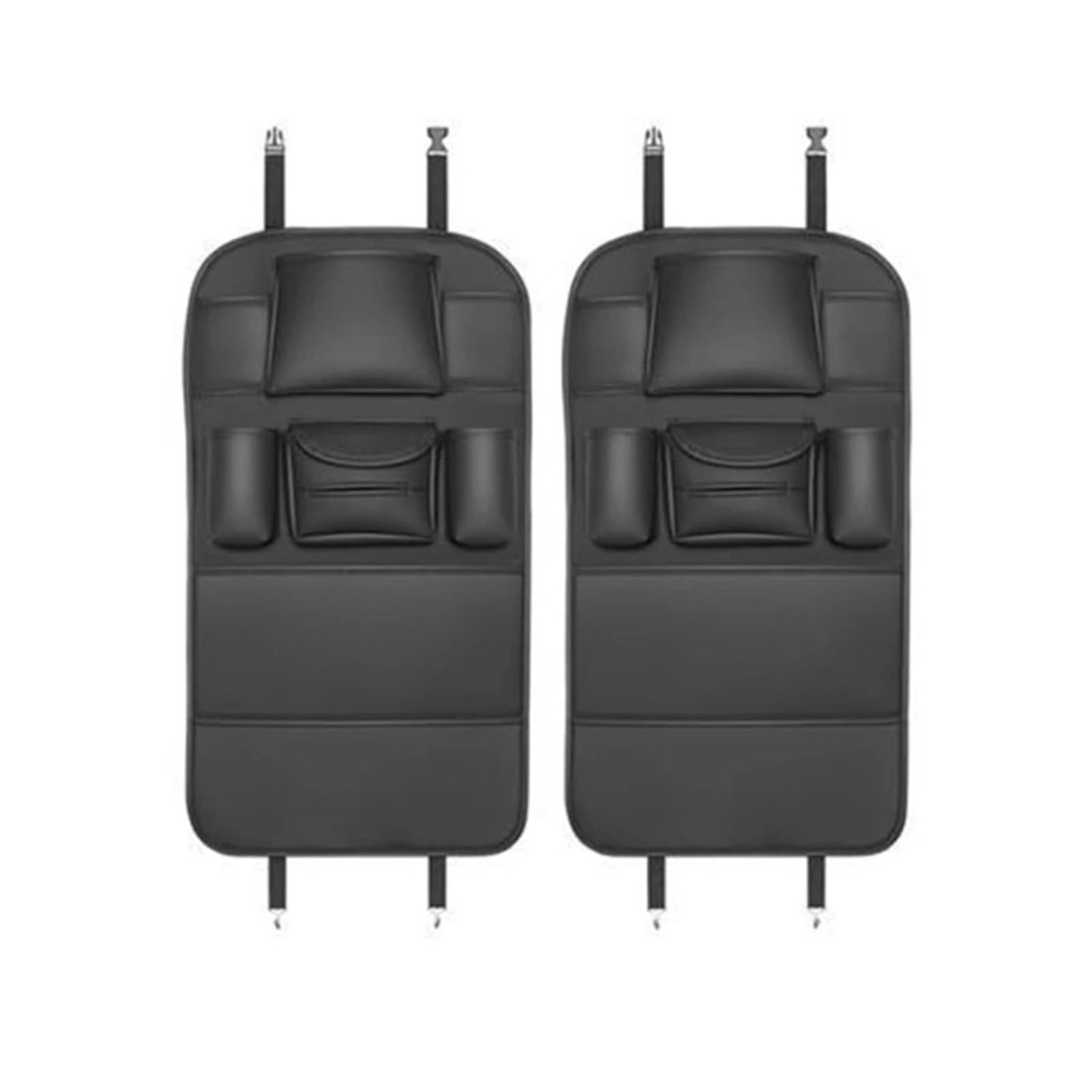 XCVKBA Kompatibel for MG 5 6 ZS EZS ONE GS 3 Auto-Leder-Aufbewahrungstasche mit vollständig umlaufendem Anti-Kick-Pad for Rücksitze(MG Black) von XCVKBA