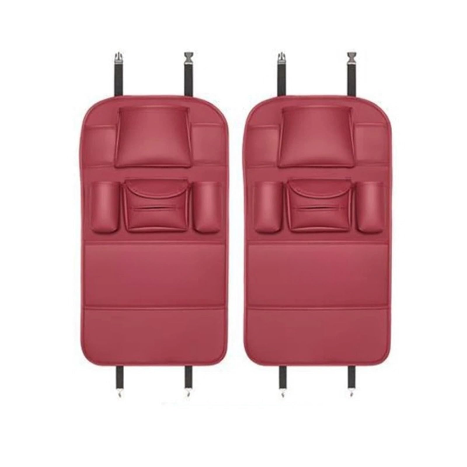 XCVKBA Kompatibel for MG 5 6 ZS EZS ONE GS 3 Auto-Leder-Aufbewahrungstasche mit vollständig umlaufendem Anti-Kick-Pad for Rücksitze(MG red) von XCVKBA