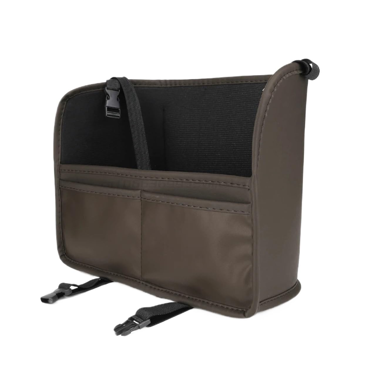 XCVKBA Leder-Auto-Aufbewahrungstasche, große Kapazität, Sitz-Organizer, Barriere, Rücksitz, Handtaschenhalter, mehrere Taschen, Auto-Innenraum, Verstauen, Aufräumen(Mocha Brown) von XCVKBA