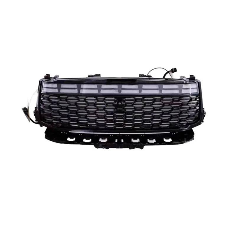 XCVKBA Pickup-Auto-Frontgrill mit Licht, kompatibel for Great Wall Tank 500 Off-Road 4x4, modifizierte Stoßstangengrills, Racing Guard Grid, Crack Horsemen Grill von XCVKBA