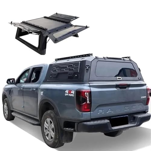 XCVKBA Pickup Canopy Camper Hardtop Truck Topper Bettkappe Aluminium Canopy Kompatibel for Ford Ranger Gladiator Canopy Camper von XCVKBA