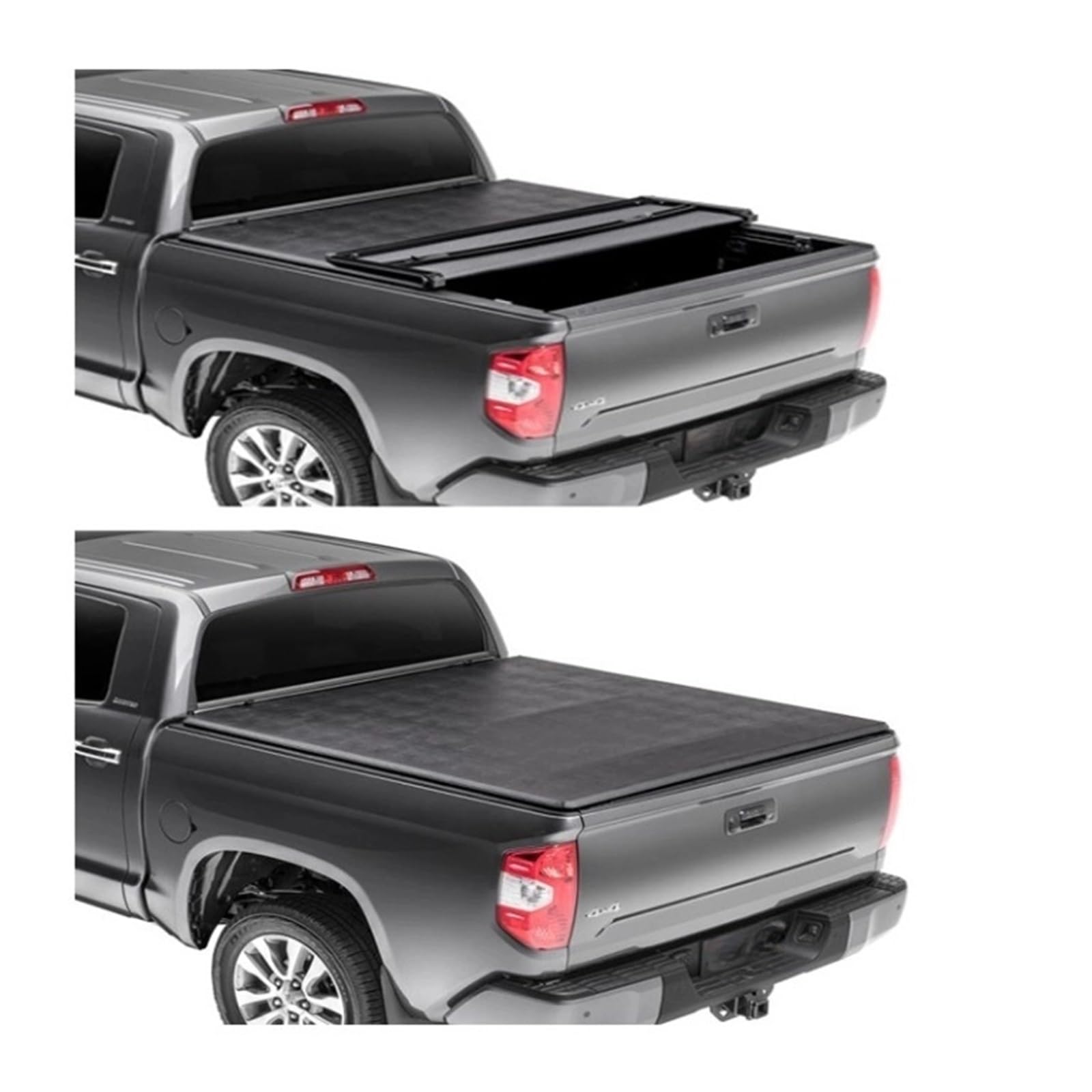 XCVKBA Pickup Weich-PVC dreifach gefaltete Tonneau-Abdeckung Rolldeckel Verschluss hinten Tonneau-Abdeckung kompatibel for Toyota Tundra 2020+ von XCVKBA