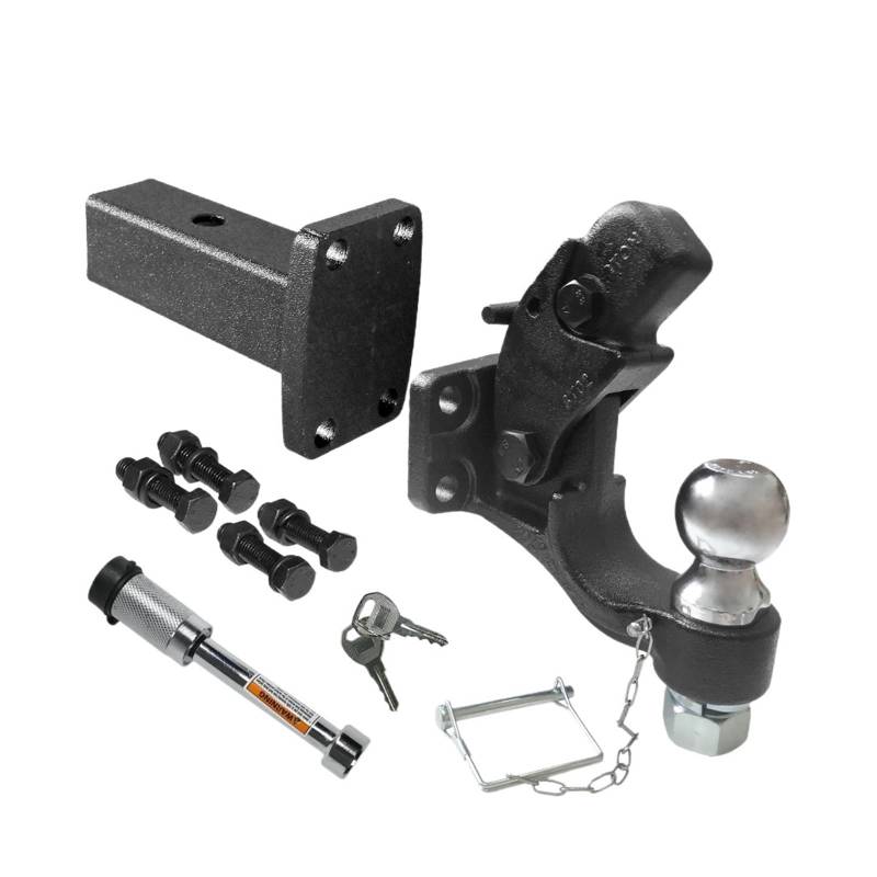 XCVKBA Pintle Haken Montage Platte for 2 Zoll Empfänger Hitch Adapter Halterung Mit Pin Lock 2 "Ball Anhänger RV Teile Caravan Zubehör von XCVKBA