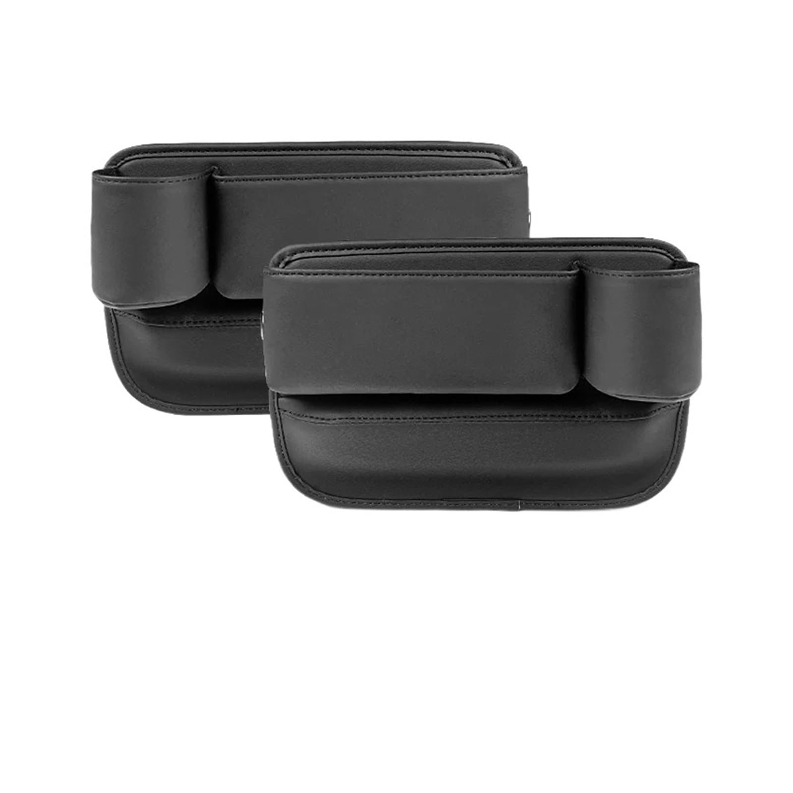 XCVKBA Universal Auto Sitz Spalt Lagerung Box Tasse Halter Auto Sitz Lücke Organizer Innen Zubehör Kompatibel for BMW G30 G20 F30 f10 X3X4 X5X6(Black 2PC) von XCVKBA