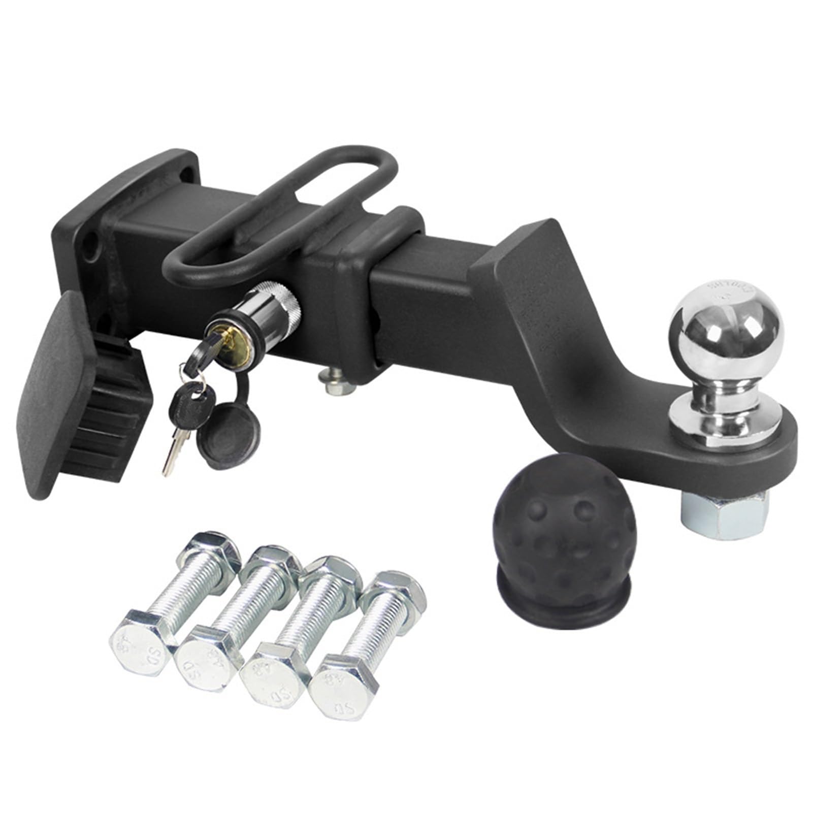 XCVKBA Universal Metall Abschlepphaken Drop Hitch Empfänger Anhänger Haken Abschleppen Werkzeuge Einstellbare Racing Ring Fahrzeug Abschlepphaken Auto Zubehör(Set3) von XCVKBA