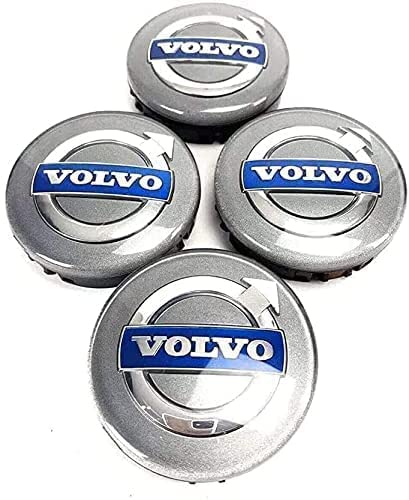 Nabenkappen Radnabendeckel Compatible für Volvo V40 V60 S60 S80 XC60 XC90 64mm, Felgendeckel ABS Radkappen Felgenkappen Wheel Caps Radnabenkappen, Radnabendeckel Zierdeckel, 4pcs von XCXBCUJ