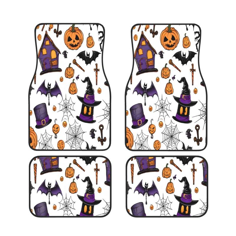 Magic Witch Witchcraft Bohemian Drawing Car Mats 4-teiliges Set, dekorative Bodenmatte mit rutschfesten, wasserdichten Allwetter-Gummimatten, Universalmatten sind weit verbreitet in allen Arten von von XDCYWBZDBC