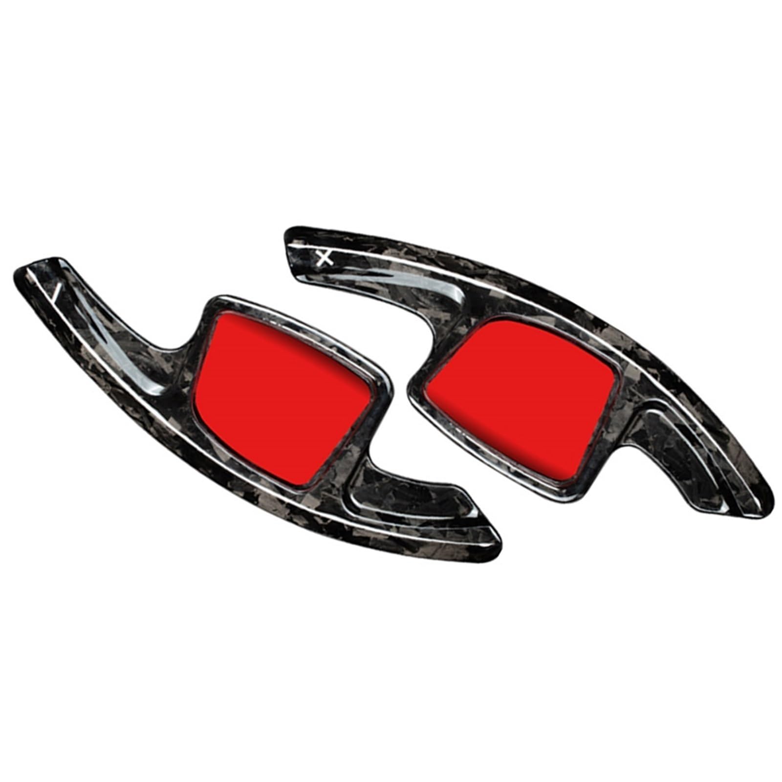 XDETGOK Kompatibel Mit Für A6 C8 A7 2019 2020 2021, Lenkradschaltpaddel Mit Kohlefasermuster, Verlängerung Für Autolenkrad-Schaltwippen Car Shift Paddles(Multi-Colored) von XDETGOK