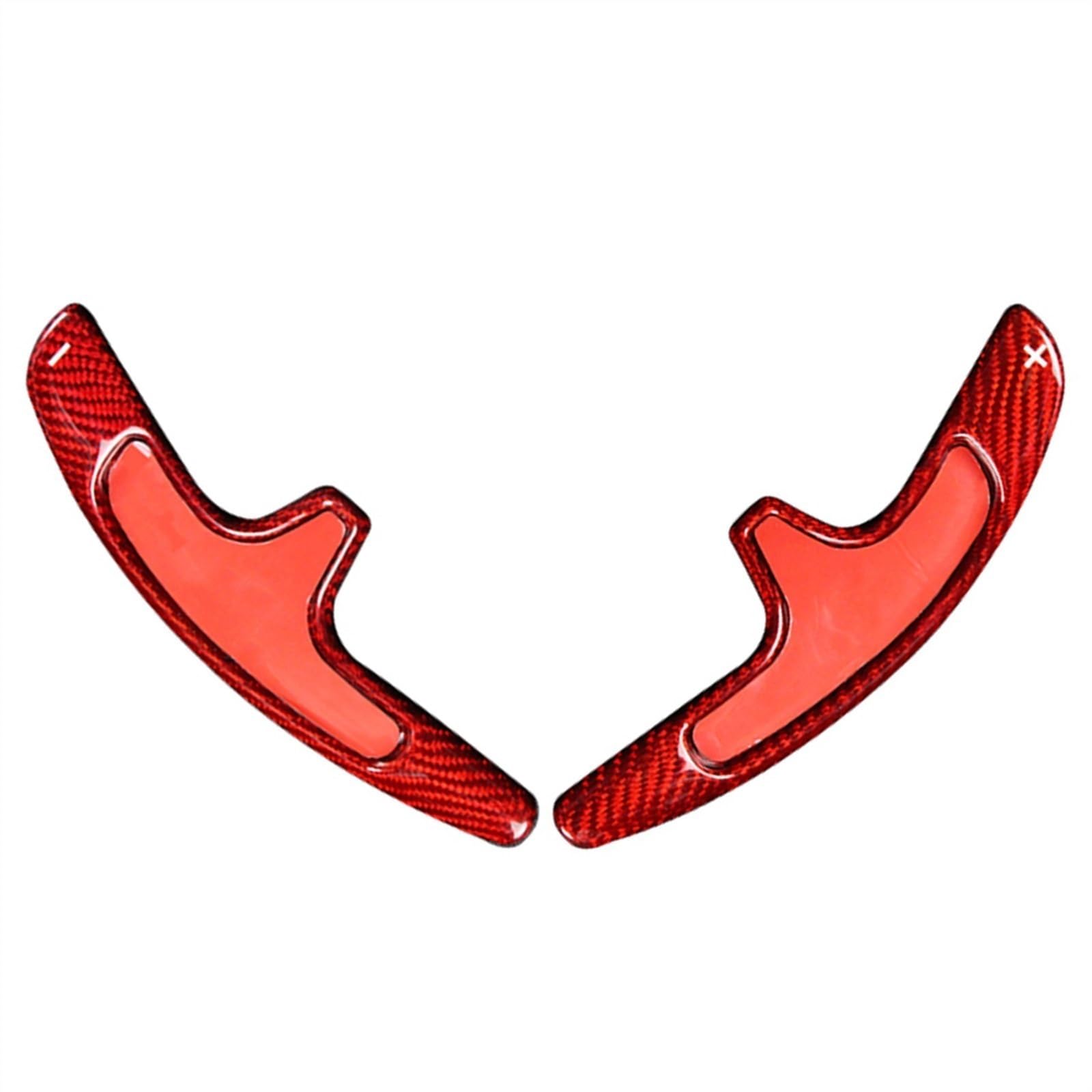 XDETGOK Kompatibel Mit Porsche Für Boxster 2014 2015, Auto-Lenkrad-Schaltwippenverlängerung, 2-teilig, Rotes Kohlefasermuster Car Shift Paddles von XDETGOK