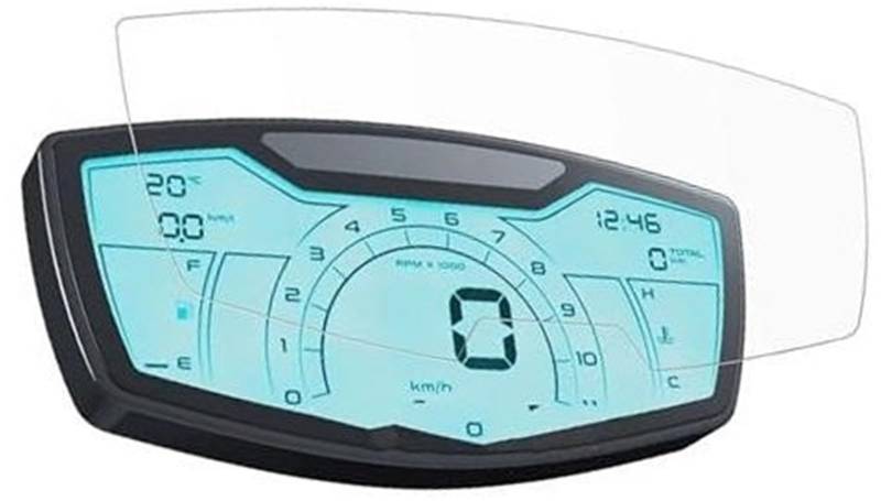 Abdeckung für elektrisches Messgerät, XEBRAD Displayschutzfolie, Motorrad-Armaturenbrett-Displayschutz, HD-Schutzfolie, Kratzfest, for Piaggio, Medley 125 Medley125 2020–2023 Zubehör(Black 1 X PCS) von XEBRAD