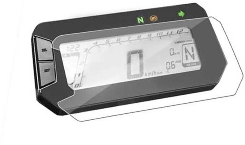 Abdeckung für elektrisches Messgerät, XEBRAD Displayschutzfolie, for CB300F CB 300 F 300F 2023, Motorrad-Instrumentenblock, Anti-Kratz-Schutzfolie, Armaturenbrett-Displayschutzfolie(BLACK 4 sheets - N von XEBRAD