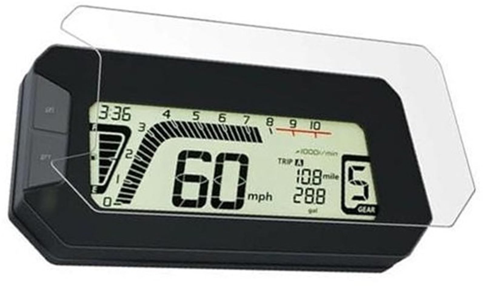 Abdeckung für elektrisches Messgerät, XEBRAD Displayschutzfolie, for CRF300 CRF300L Rally 300 L CRF 300L Motorrad-Instrumentenfolie, Kratz-Cluster-Bildschirm, Armaturenbrett-Schutz(Black 5 PCS) von XEBRAD