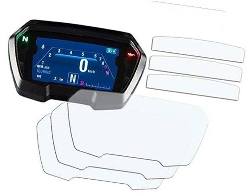 Abdeckung für elektrisches Messgerät, XEBRAD Displayschutzfolie, for DIAVEL 1260 1260S S 2019 2020 2021 2022 Motorrad-Kratz-Cluster-Display(Black 2 Set) von XEBRAD