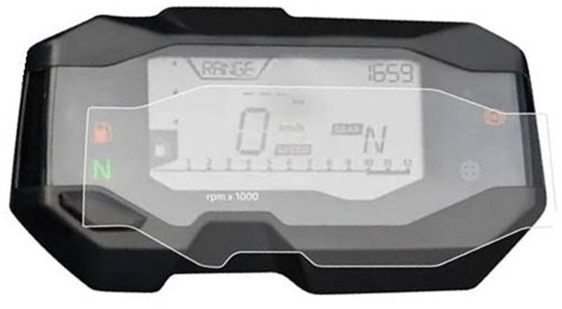 Abdeckung für elektrisches Messgerät, XEBRAD Displayschutzfolie, for G310R G310GS 2017–2021 G310 RG 310 GS Motorrad-Instrumentenblock, Kratzschutzfolie, Armaturenbrett-Bildschirmschutz(Black 1 Kit) von XEBRAD