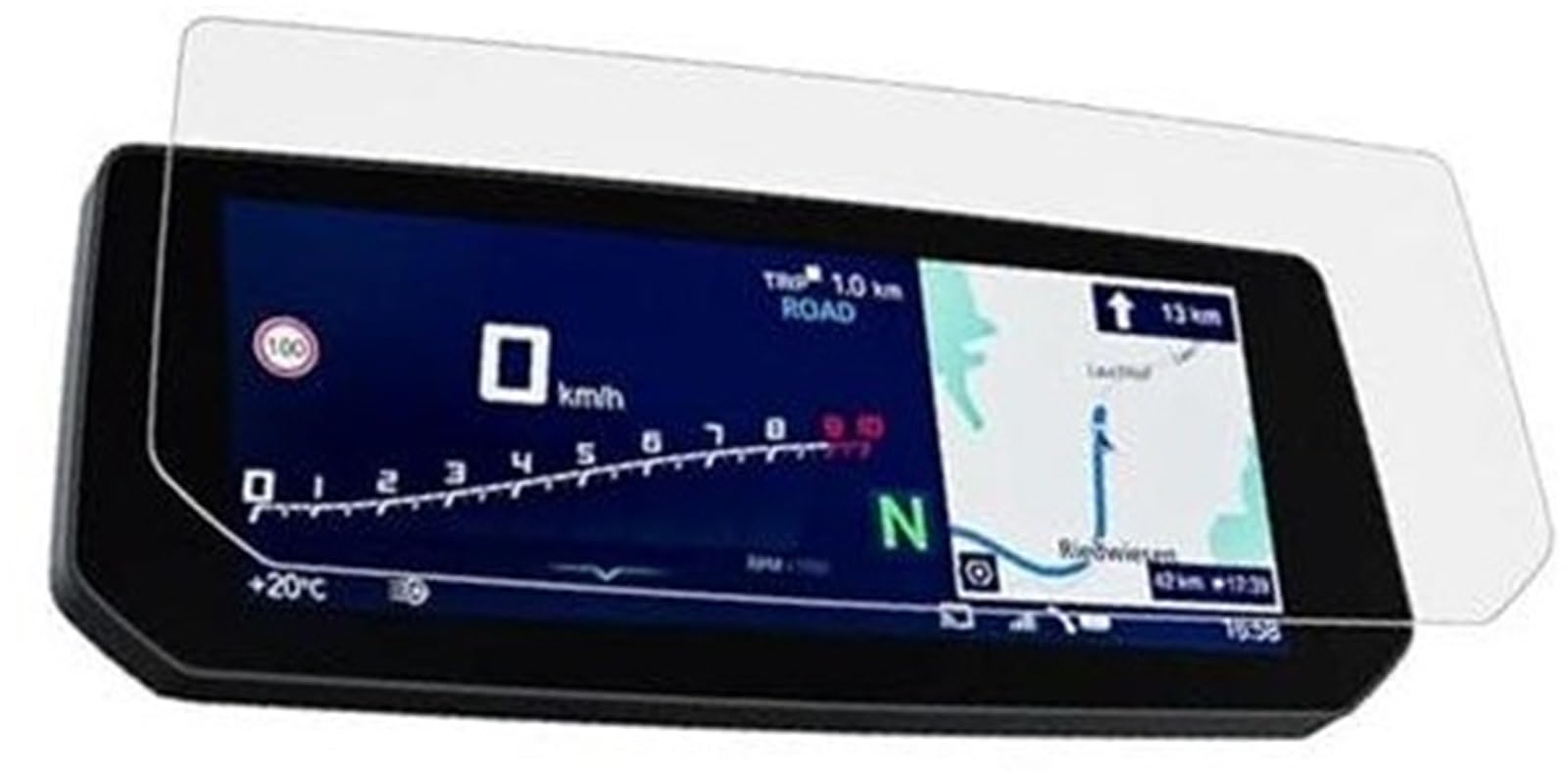 Abdeckung für elektrisches Messgerät, XEBRAD Displayschutzfolie, for K1600 K1600GT K1600GTL K1600 GT 2022 2021, Motorrad-Kratzer-Cluster-Bildschirm, Armaturenbrett-Schutz, Instrumentenfolie(BLACK 4 SE von XEBRAD