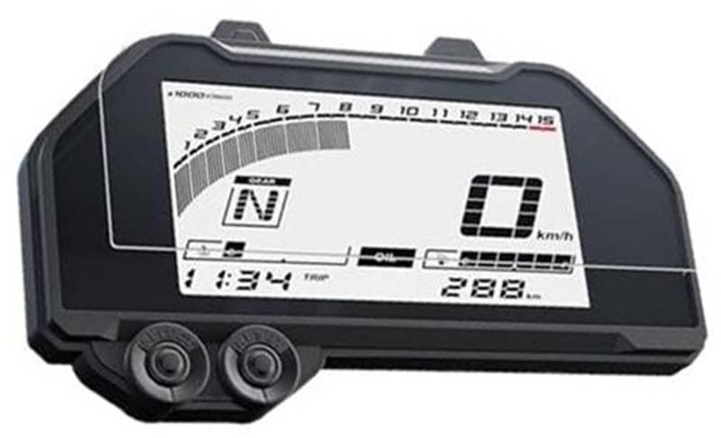 Abdeckung für elektrisches Messgerät, XEBRAD Displayschutzfolie, for MT-03 MT-25 R3 R25 2019–2022, Motorrad-Instrumentenblock, Kratzbildschirm-Schutzfolie, Armaturenbrett-Displayschutz(BLACK Two sets) von XEBRAD