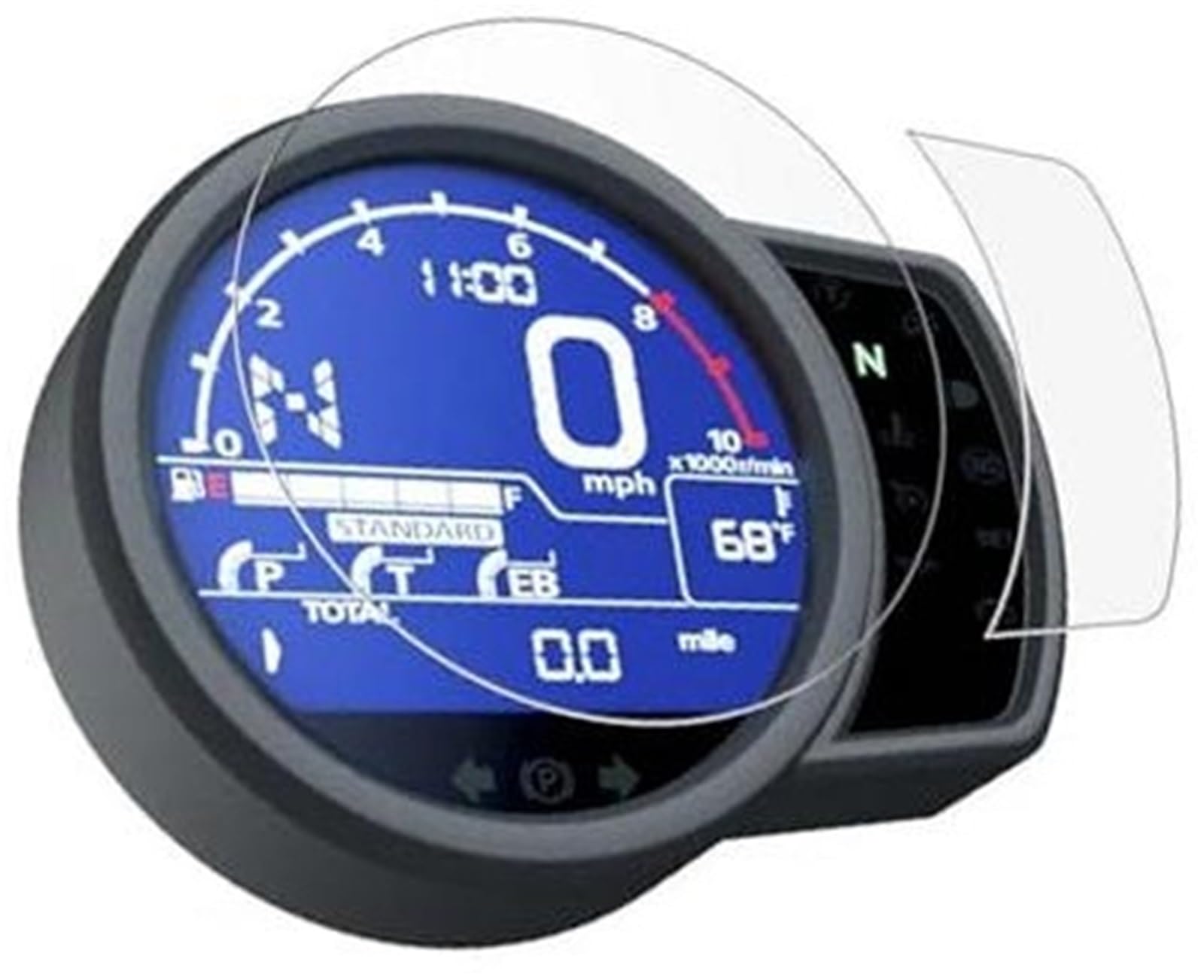 Abdeckung für elektrisches Messgerät, XEBRAD Displayschutzfolie, for Rebel 1100 CMX 1100 CMX1100 2022, Motorrad-Cluster-Kratzschutzfolie, Bildschirm-Kratzschutzfolie, Armaturenbrett(Black 1 PCS) von XEBRAD