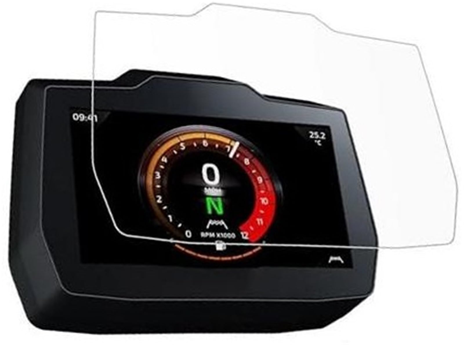 Abdeckung für elektrisches Messgerät, XEBRAD Displayschutzfolie, for Tiger1200, for TIGER 1200 GT 2022, Motorradzubehör, Cluster-Bildschirm, Kratzschutzfolie, Armaturenbrett-Displayschutz(BLACK 2 Pcs) von XEBRAD