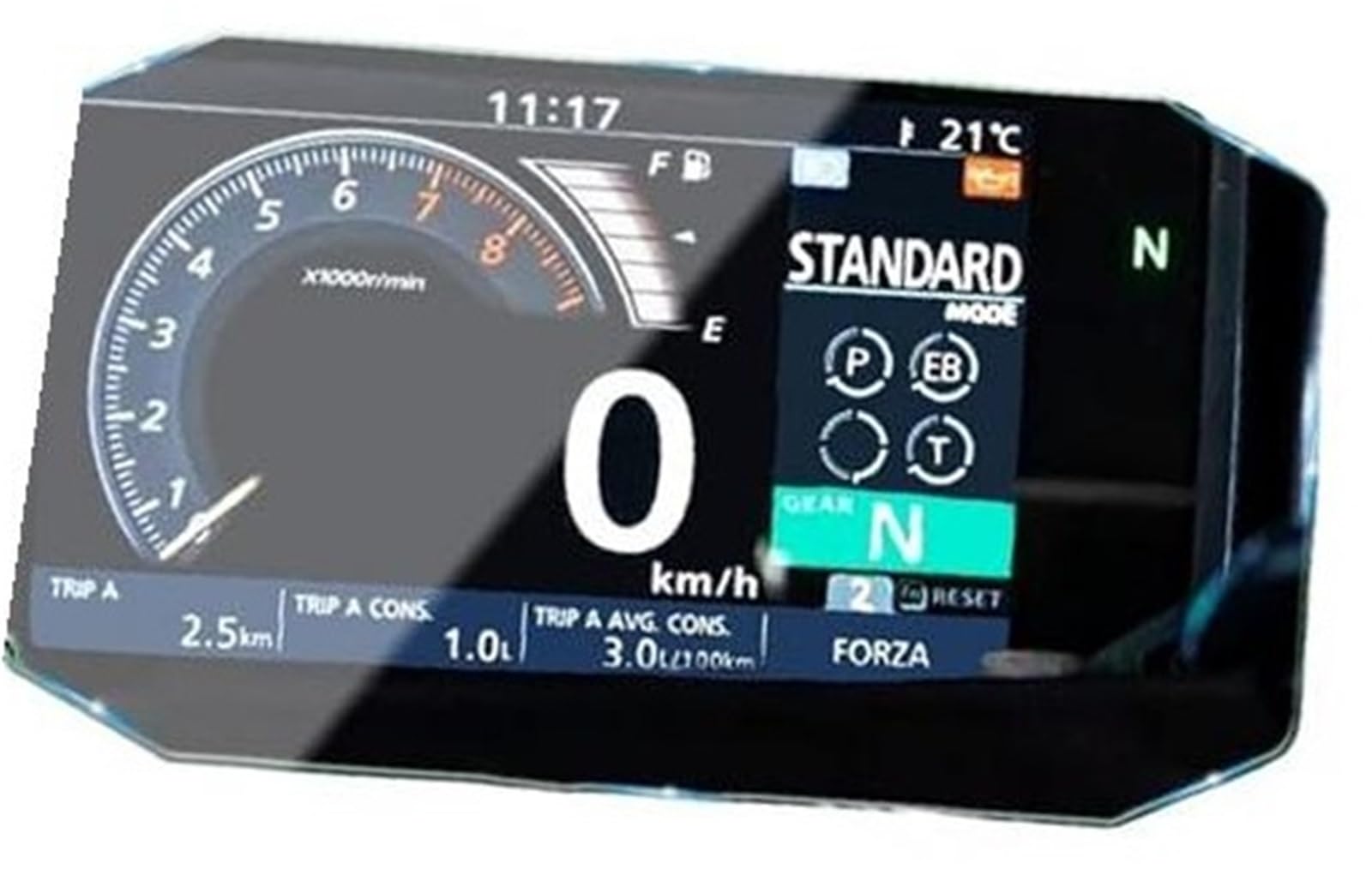 Abdeckung für elektrisches Messgerät, XEBRAD Displayschutzfolie, for XADV 750 2021, Motorradzubehör, elektronisches Armaturenbrett, HD-Schutzfolie, Kratzclusterfolie, Displayschutzfolie(BLACK 2 piece) von XEBRAD