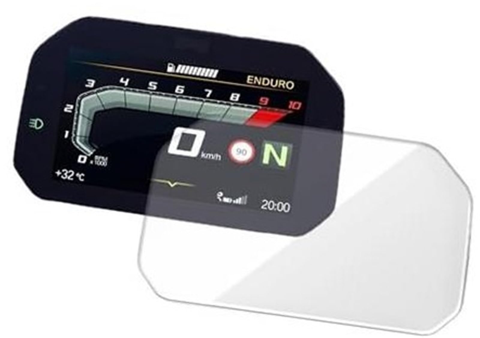 Abdeckung für elektrisches Messgerät, XEBRAD Displayschutzfolie 2 Stück, for R1250GS R 1250 GS 2018 2019 2020 2021, Motorrad-Armaturenbrett, HD-Cluster-Bildschirm, Kratzschutz, Nano-Glasfolie von XEBRAD