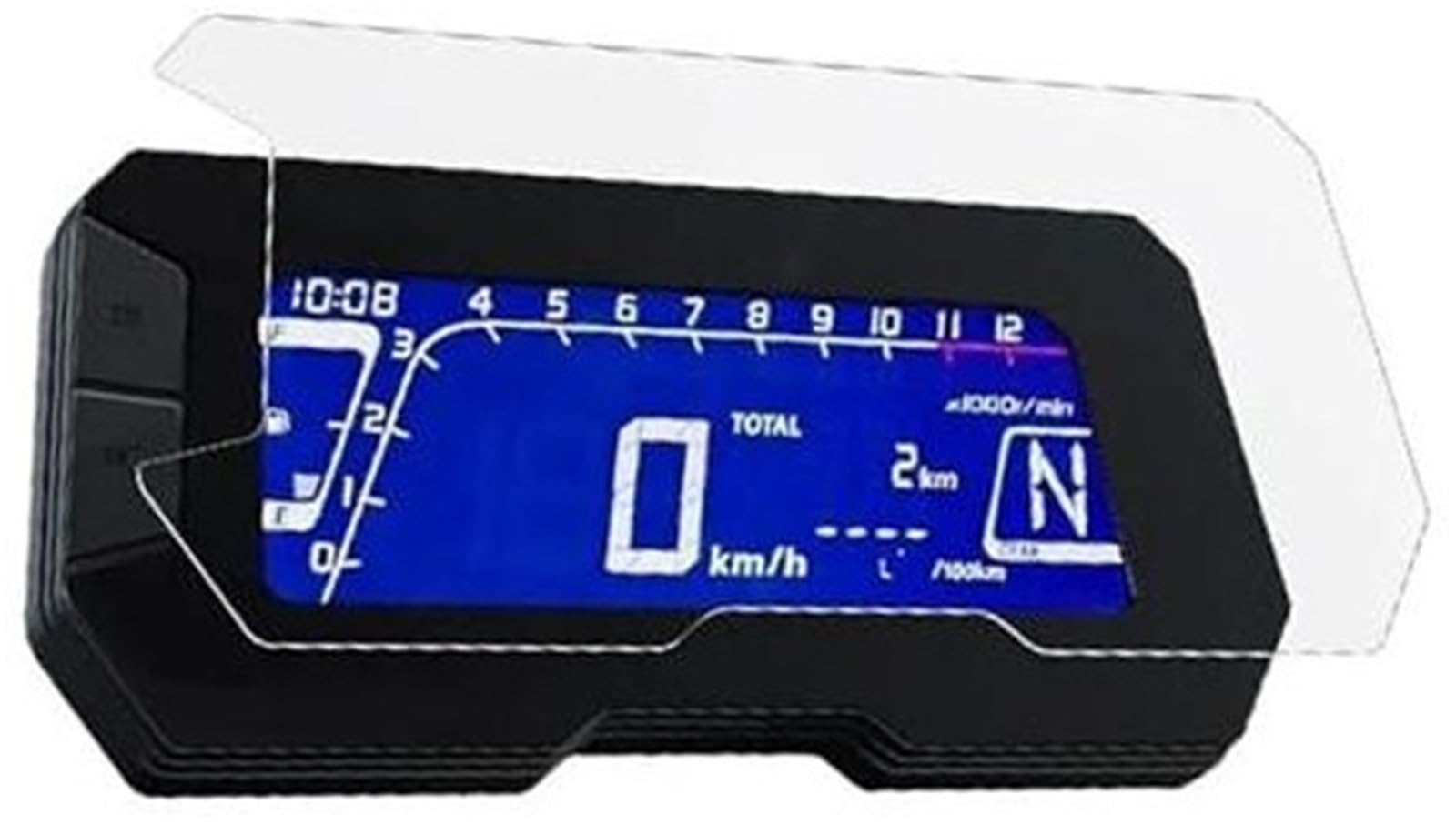 Abdeckung für elektrisches Messgerät, XEBRAD Displayschutzfolie Motorrad Scratch Cluster Protection Instrument Film Zubehör Bildschirm, for CB125 CB125R CB150 CB250R CB300R 2018-2022(Black X1) von XEBRAD