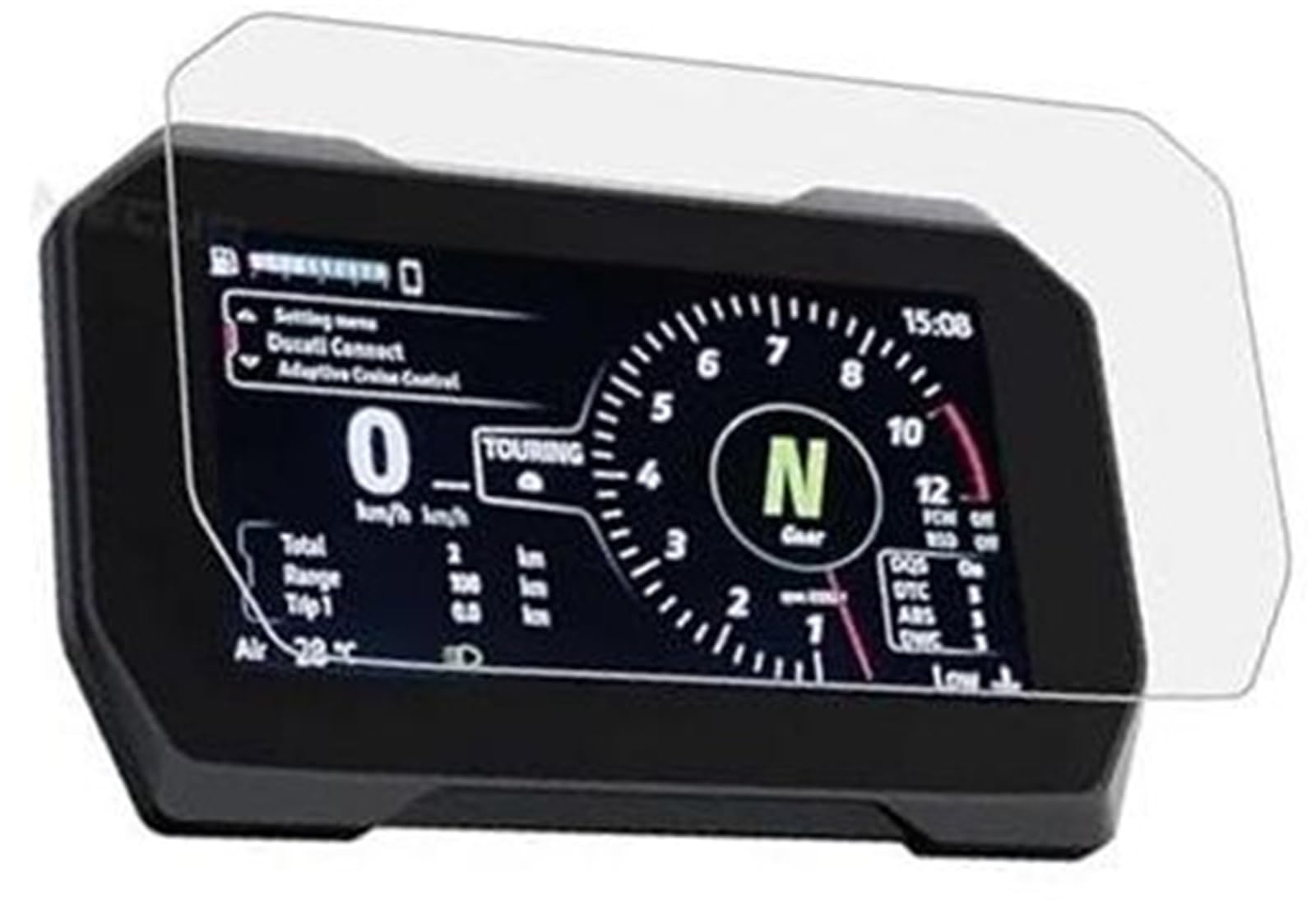 Abdeckung für elektrisches Messgerät, XEBRAD Displayschutzfolie Motorrad Scratch Cluster Protection Instrument Film Zubehör Bildschirm, für, for Multistrada V4 Pikes Peak V4S Sport 2021(Black X1) von XEBRAD