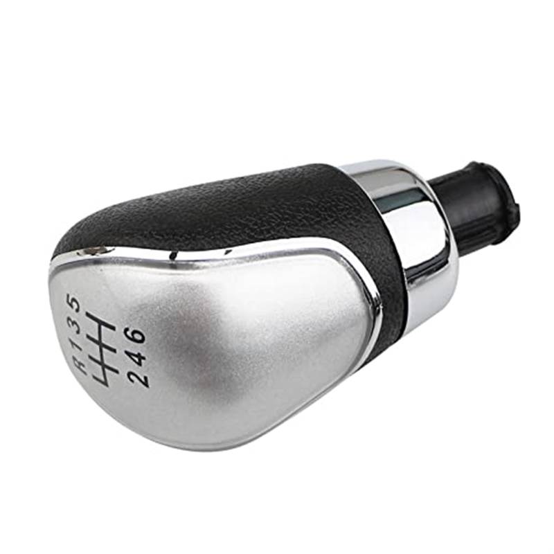 Getriebeschaltknauf, XEBRAD Autoteile Getriebekopf Schaltknauf MT Handball for C-Max Cmax 2011 2012 2013 2014 Zubehör(BLACK 6 Speed Silver) von XEBRAD